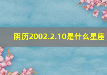 阴历2002.2.10是什么星座