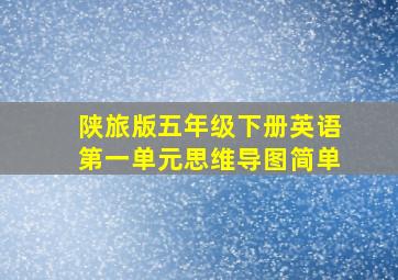 陕旅版五年级下册英语第一单元思维导图简单