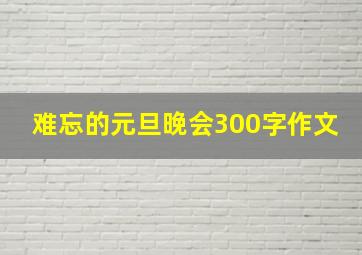 难忘的元旦晚会300字作文