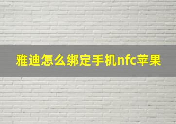 雅迪怎么绑定手机nfc苹果