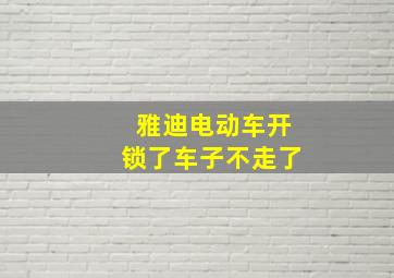 雅迪电动车开锁了车子不走了