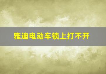 雅迪电动车锁上打不开