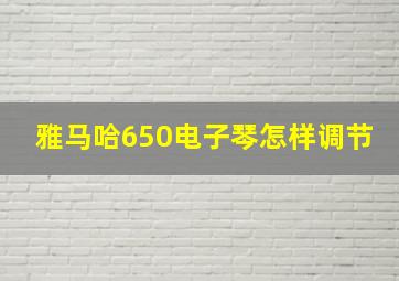 雅马哈650电子琴怎样调节