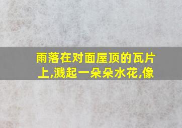 雨落在对面屋顶的瓦片上,溅起一朵朵水花,像