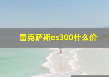 雷克萨斯es300什么价