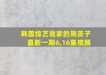 韩国综艺我家的熊孩子最新一期6,16集视频