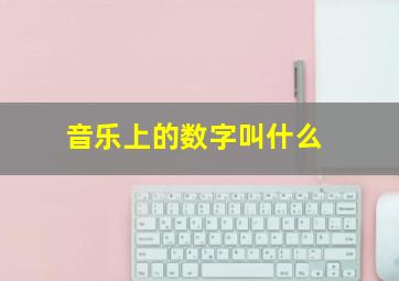 音乐上的数字叫什么