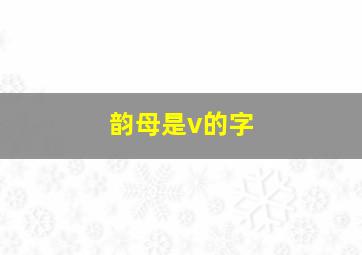 韵母是v的字