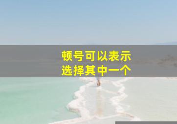 顿号可以表示选择其中一个