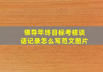 领导年终目标考核谈话记录怎么写范文图片