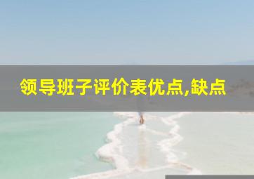 领导班子评价表优点,缺点