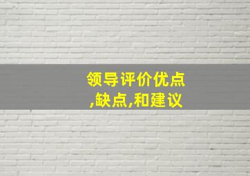 领导评价优点,缺点,和建议