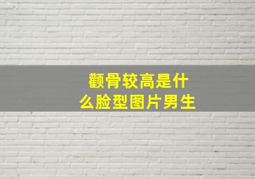 颧骨较高是什么脸型图片男生