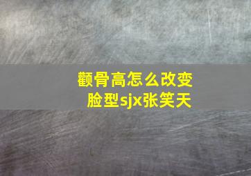 颧骨高怎么改变脸型sjx张笑天