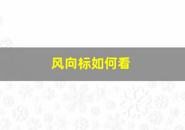 风向标如何看