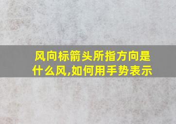 风向标箭头所指方向是什么风,如何用手势表示