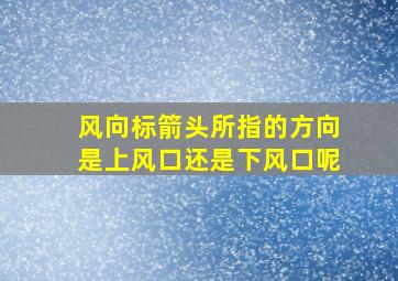 风向标箭头所指的方向是上风口还是下风口呢