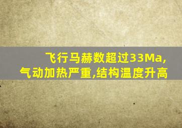 飞行马赫数超过33Ma,气动加热严重,结构温度升高