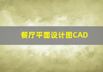 餐厅平面设计图CAD