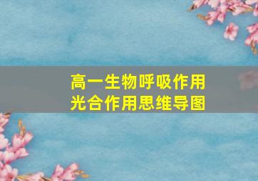 高一生物呼吸作用光合作用思维导图