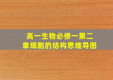 高一生物必修一第二章细胞的结构思维导图