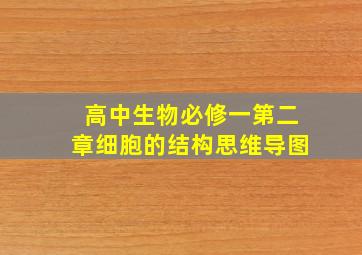 高中生物必修一第二章细胞的结构思维导图