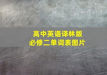 高中英语译林版必修二单词表图片