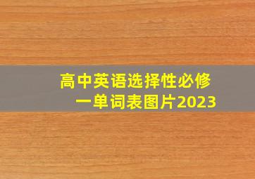 高中英语选择性必修一单词表图片2023