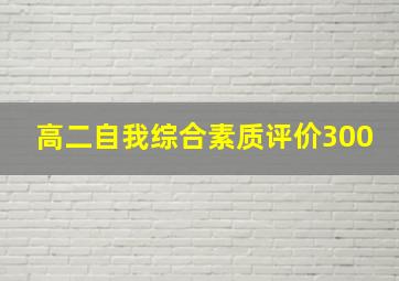 高二自我综合素质评价300