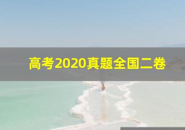 高考2020真题全国二卷