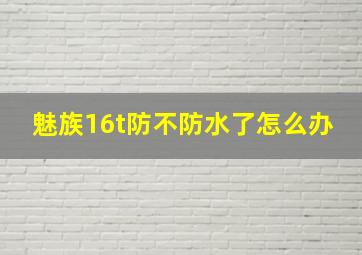 魅族16t防不防水了怎么办