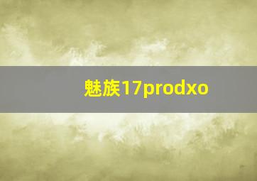 魅族17prodxo