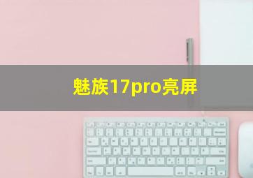 魅族17pro亮屏