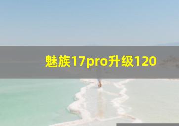 魅族17pro升级120