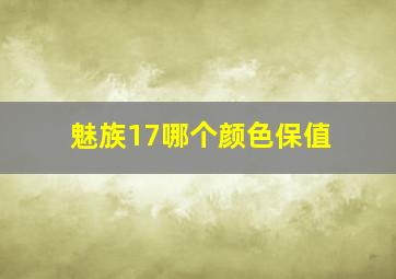 魅族17哪个颜色保值