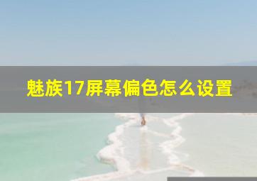 魅族17屏幕偏色怎么设置