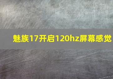 魅族17开启120hz屏幕感觉