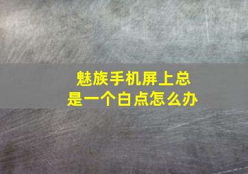 魅族手机屏上总是一个白点怎么办