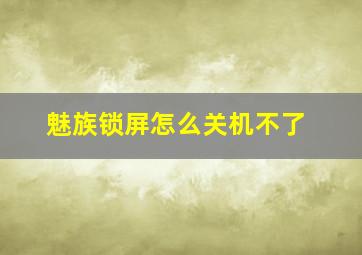 魅族锁屏怎么关机不了