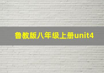 鲁教版八年级上册unit4