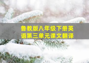 鲁教版八年级下册英语第三单元课文翻译