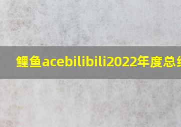 鲤鱼acebilibili2022年度总结