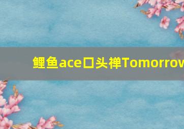 鲤鱼ace口头禅Tomorrow