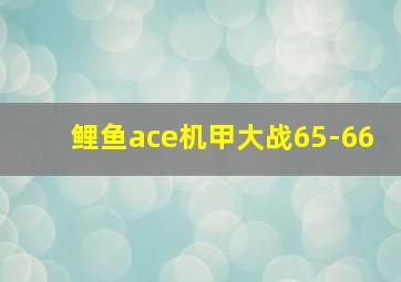 鲤鱼ace机甲大战65-66