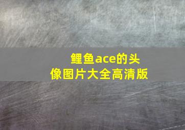 鲤鱼ace的头像图片大全高清版