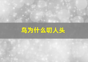 鸟为什么叨人头