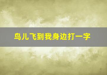 鸟儿飞到我身边打一字