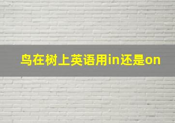 鸟在树上英语用in还是on