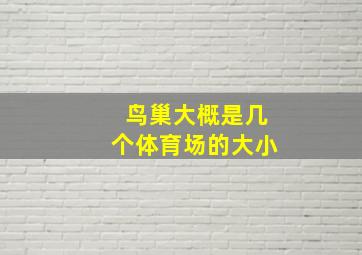 鸟巢大概是几个体育场的大小