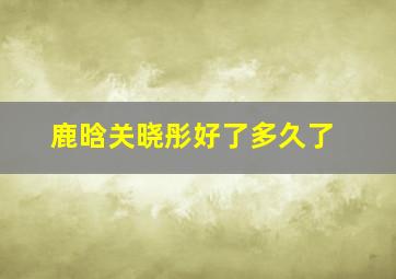 鹿晗关晓彤好了多久了